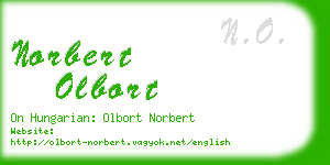 norbert olbort business card